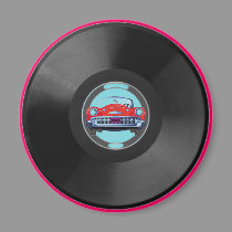 Turquoise, vinyl-record1, car magnets