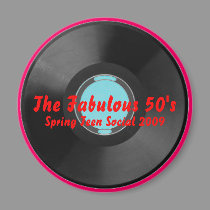 Turquoise, vinyl-record1, The Fabulous 50's, Sp... magnets