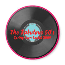 Turquoise, vinyl-record1, The Fabulous 50's, Sp... magnets by brobob64 Turquoise, vinyl-record1, The Fabulous 50's, Sp... magnets