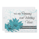 Turquoise Vow Renewal Ceremony Invitation Card