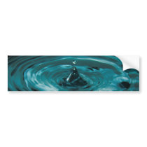 Turquoise Water Drop Bumper Sticker