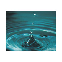 Turquoise Water Drop Canvas Print