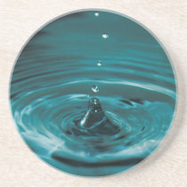 Turquoise Water Drop Drink Coasters