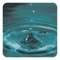 Turquoise Water Drop Stickers