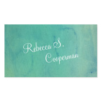 Turquoise Watercolor business cards