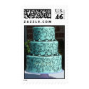 Turquoise Wedding Cake postage