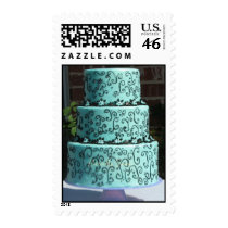 Turquoise Wedding Cake postage