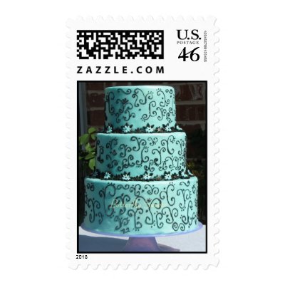 Turquoise Wedding Cake Stamps