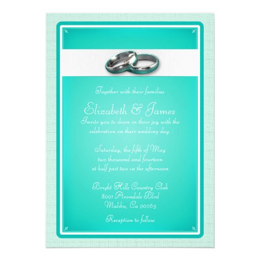 Turquoise Wedding Invitations