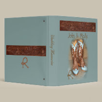 Turquoise Western Wedding Binder binders