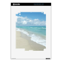 Turquoise/White Beach iPad 2 Decal