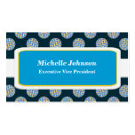 Turquoise white Colorful Circles business cards