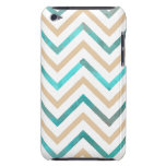 Turquoise White Tan Chevron iPod Case-Mate Cases
