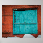 Turquoise Window Poster