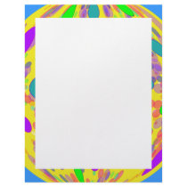 turquoise yellow circle letterhead by DonnaGraysonAbstract turquoise yellow circle letterhead