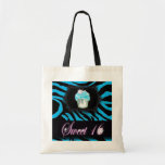 Turquoise Zebra print Sweet 16 Tote Bags
