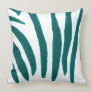 Turquoise Zebra Stripes Pillow