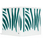 Turquoise Zebra Stripes School Binders