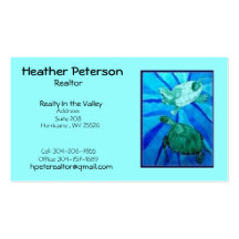 turtle2, Heather Peterson, Realtor, Realty In t... Business Cards