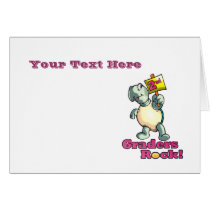 Turtle “2nd Graders Rock” Design Greeting Cards