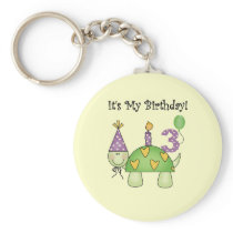 Turtle 3rd Birthday Tshirts and Gifts Key Chains