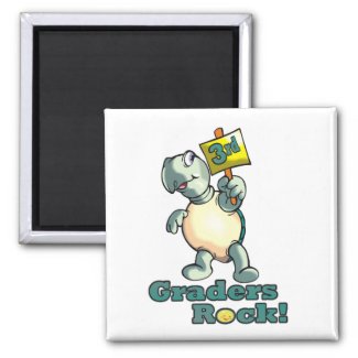 Turtle “3rd Graders Rock” Design magnet