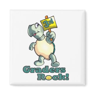 Turtle “3rd Graders Rock” Design magnet