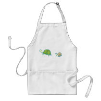 Turtle and Snail Doodle Art Apron aprons