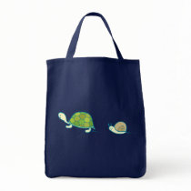 Turtle and Snail Doodle Art Bag