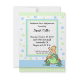 Turtle Baby Shower Blue Boy Invitation