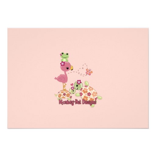 TURTLE Baby Shower Invitation Once Upon a Pond OUP