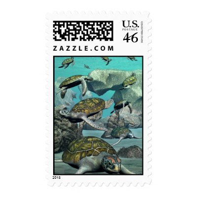 Turtle Bay-Sea Turtles Stamp