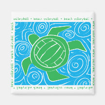 Turtle Beach Volleyball Fridge Magnet