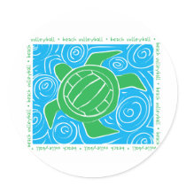 Turtle Beach Volleyball stickers by truetomboy Turtle Beach Volleyball stickers