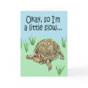 Turtle Belated Late Happy Birthday Card card