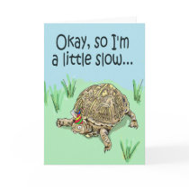 Turtle Belated Late Happy Birthday Card by icansketchu Turtle Belated Late Happy Birthday Card