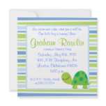 turtle birthday party fun cute sweet blue green invitations
