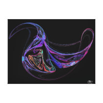 Turtle Dove Fractal Stretched Canvas Prints