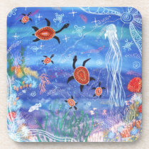 Turtle Dreaming Coasters cork coasters