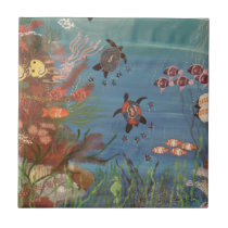 Turtle Dreaming Tile tiles