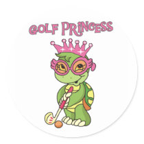 Turtle Golf Princess Sticker