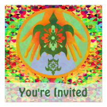 Turtle Hands Invitations
