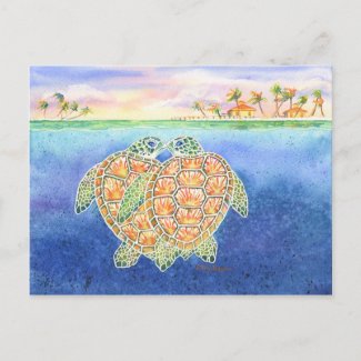 Turtle Love postcard