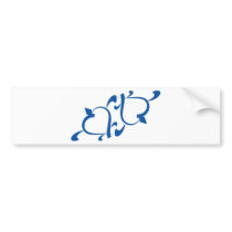 Turtle Love - Yin Yang bumper stickers by dottprints Turtle Love - Yin Yang bumper stickers