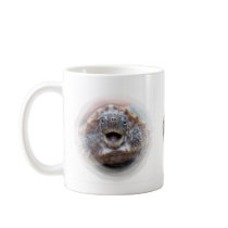 Turtle mouth open round frame Mad Musk turtle Coffee Mugs