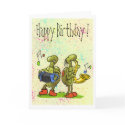 turtle music birthday card card