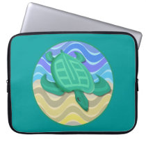 Turtle On Beach 15" Laptop Sleeve