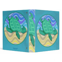 Turtle On Beach 1" Art Binder