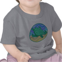 Turtle On Beach 2-Sided Infant T-Shirt