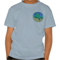 Turtle On Beach 2-Sided Kids' Shirts